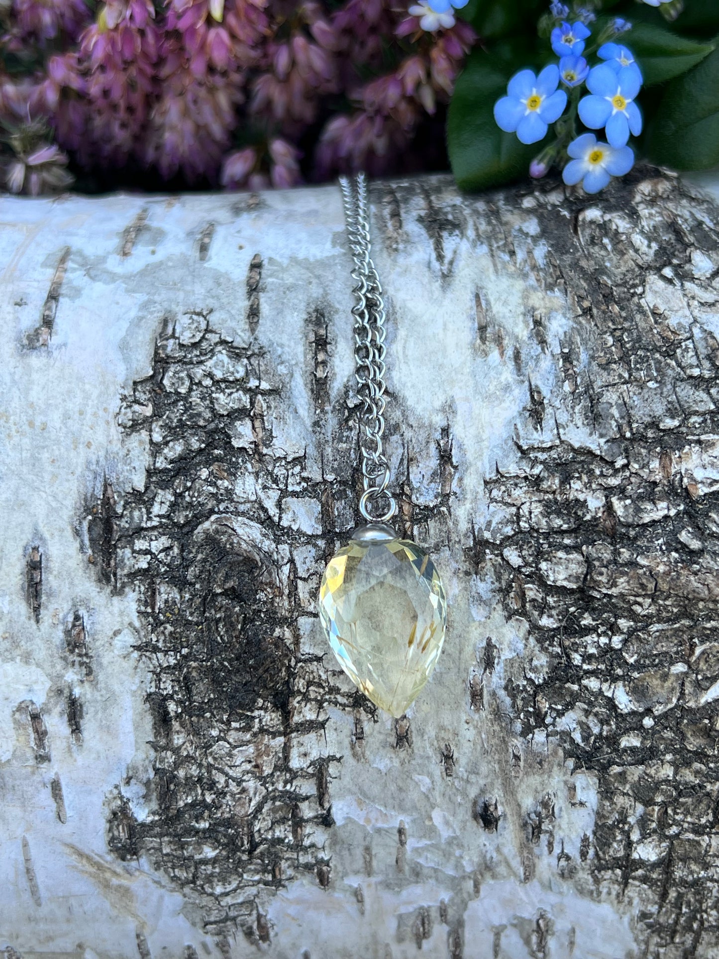Pusteblumen Halskette Kristallschliff