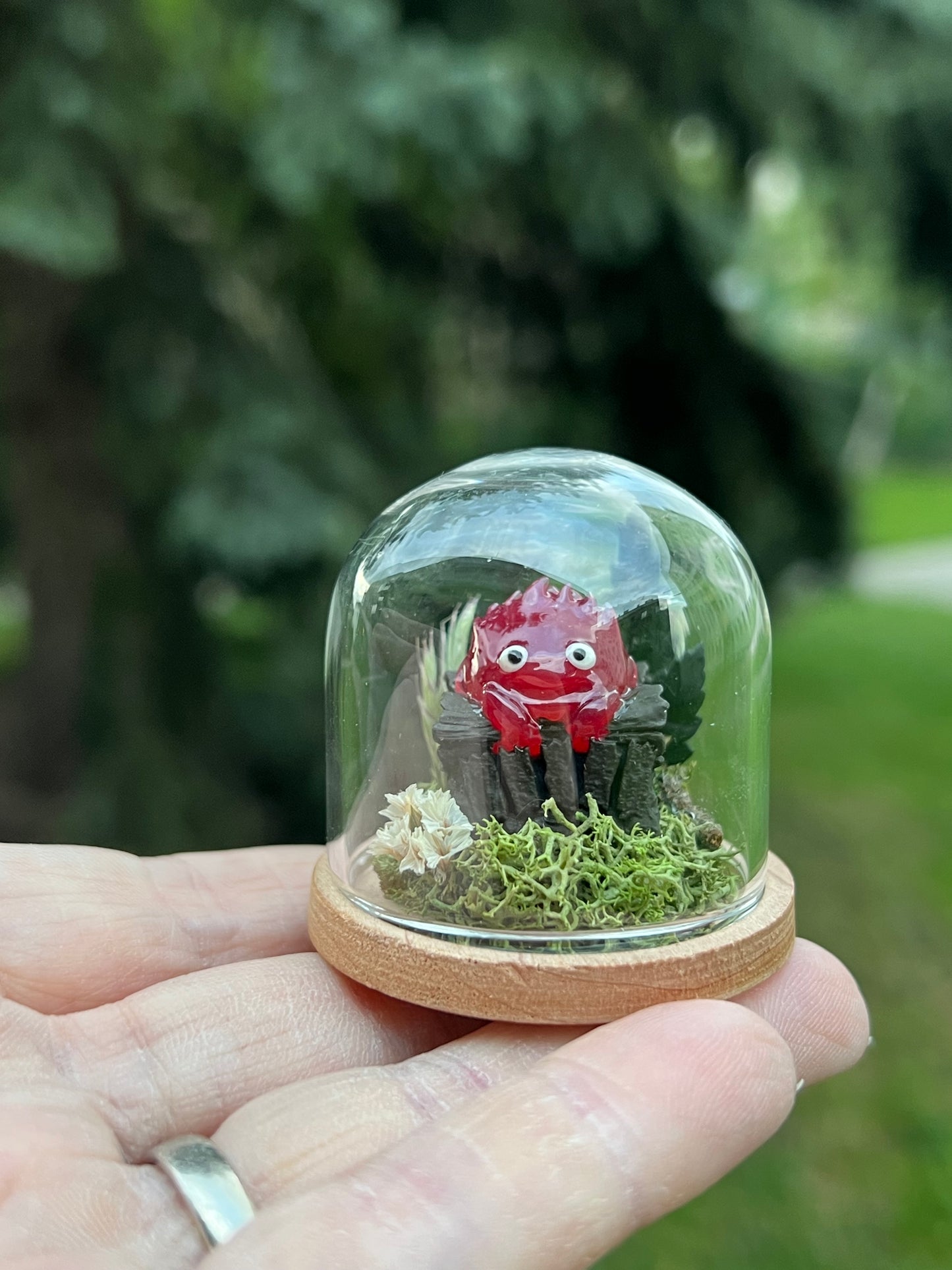 MiniMiniGlas mit Calcifer Figur